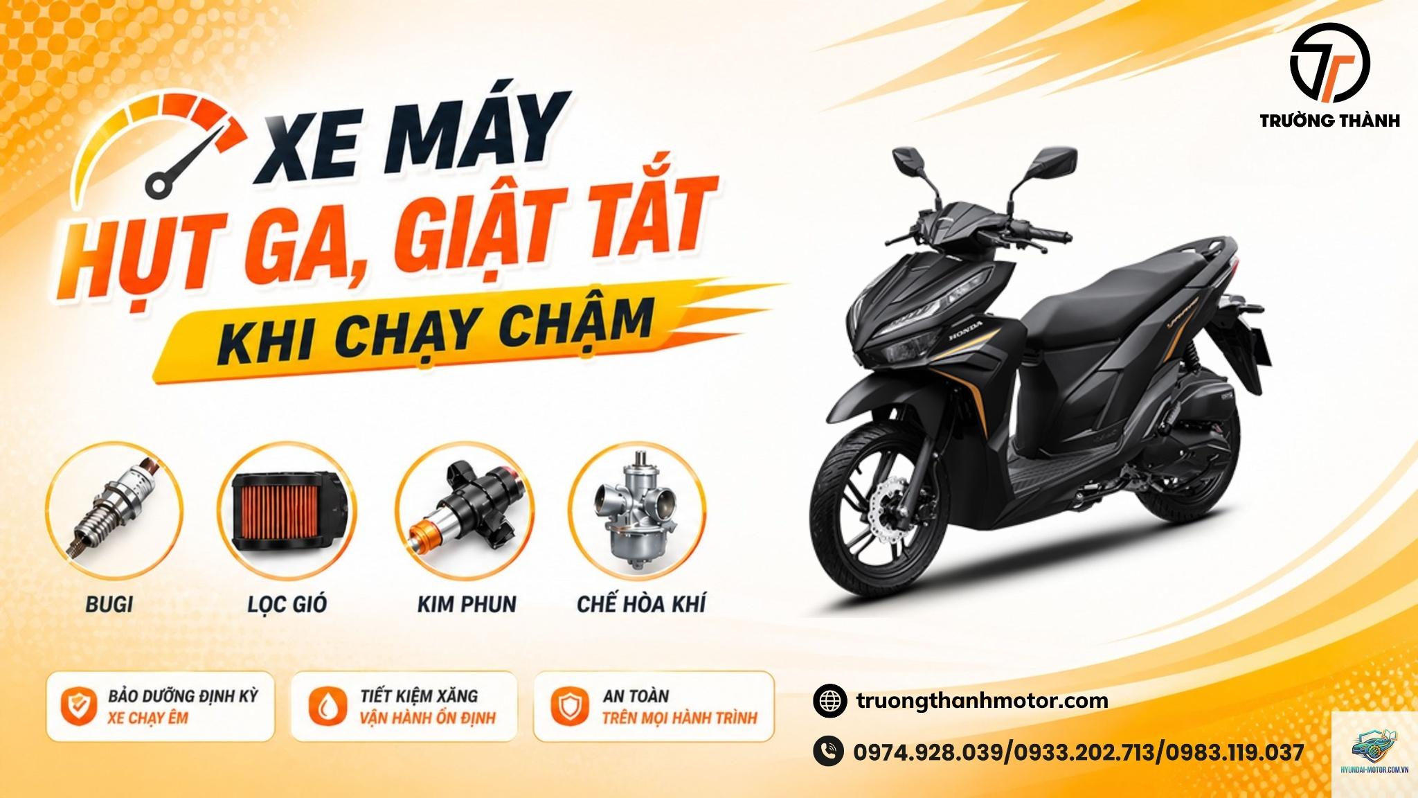 xe máy bị hụt ga khi chạy chậm - Hình 1