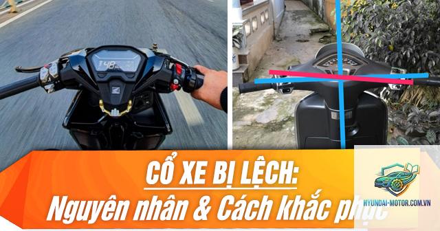 xe máy bị lệch sau khi va chạm