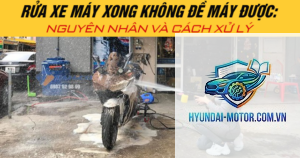 xe máy bị yếu máy sau khi rửa xe