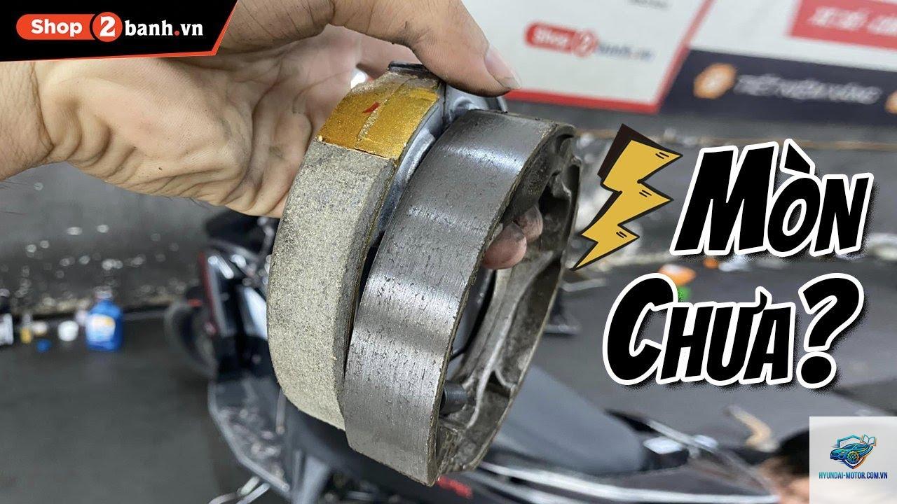 xe máy bố thắng bị mòn - Hình 1