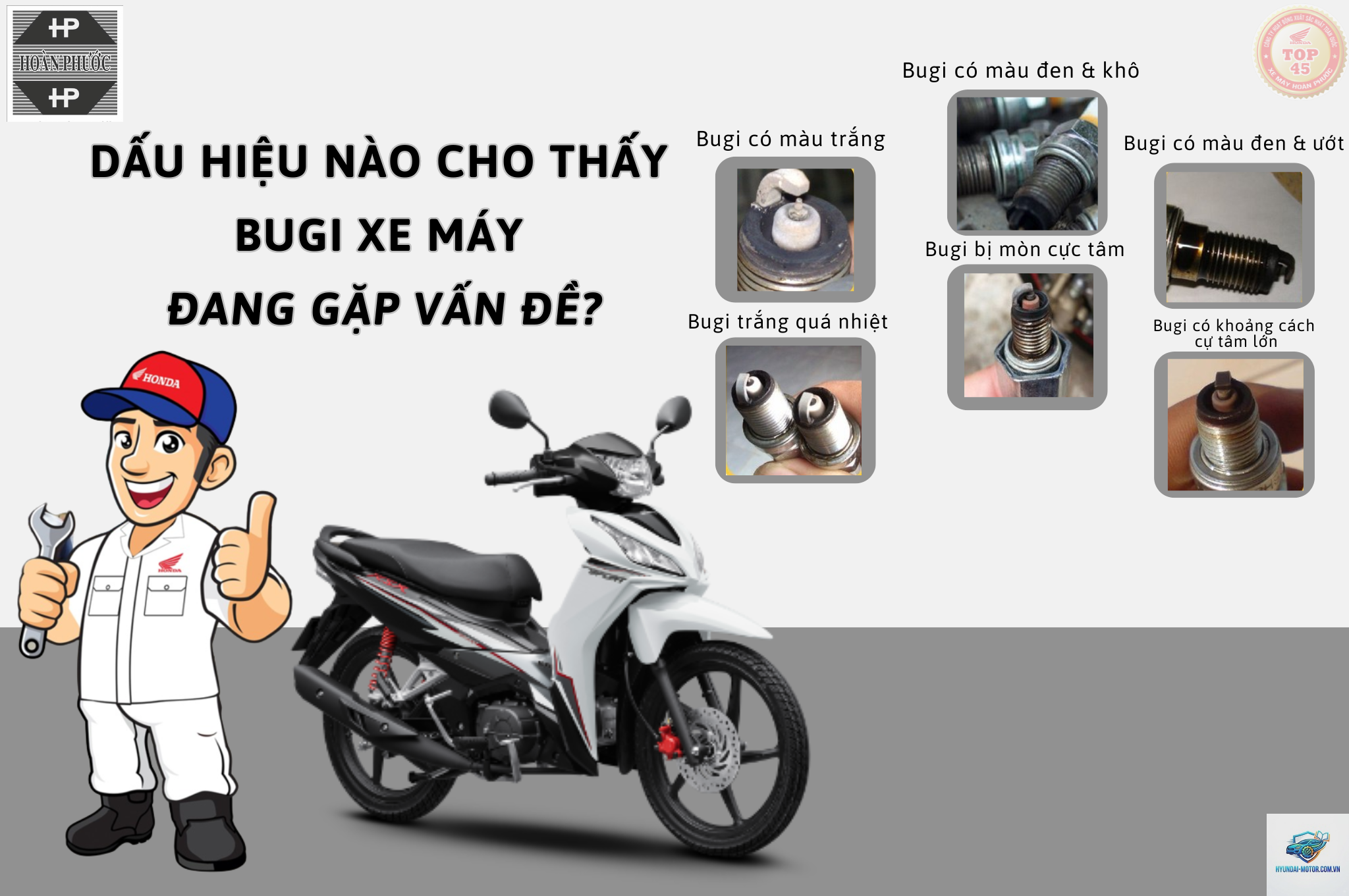 xe máy bugi yếu có dấu hiệu gì - Hình 3