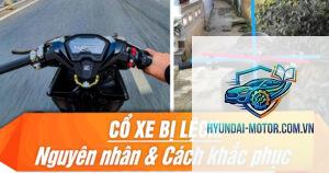 xe máy chạy bị nghiêng