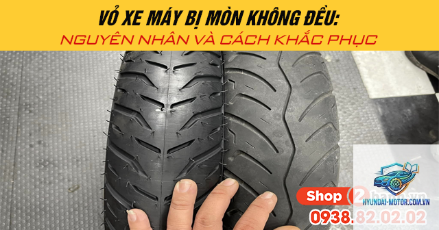 xe máy lốp mòn không đều