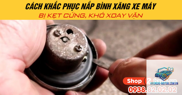 xe máy nắp bình xăng bị nghẹt - Hình 3