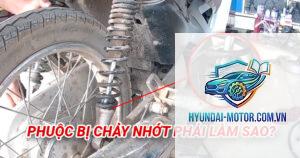 xe máy phuộc sau bị chảy dầu
