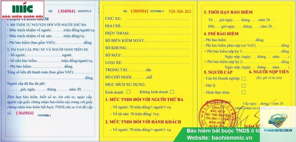 Bảo hiểm MIC ô tô