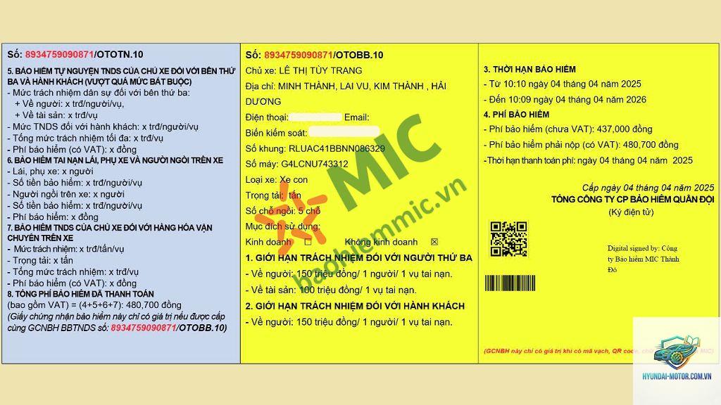 Bảo hiểm trách nhiệm dân sự ô tô - Hình 1