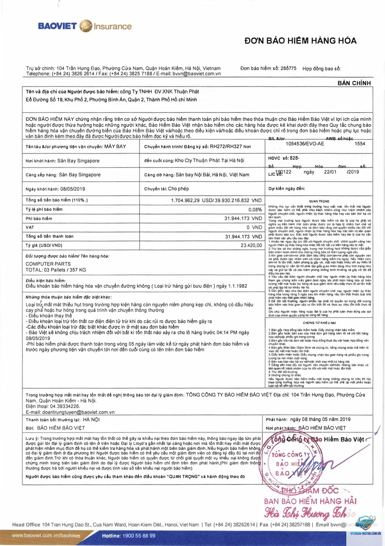 Cách đọc giấy chứng nhận bảo hiểm - Hình 4