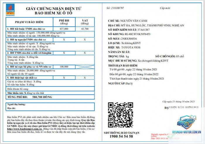 Giấy chứng nhận bảo hiểm điện tử - Hình 3