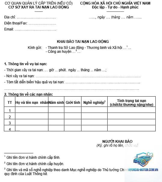 Lưu ý khi khai báo tai nạn - Hình 3