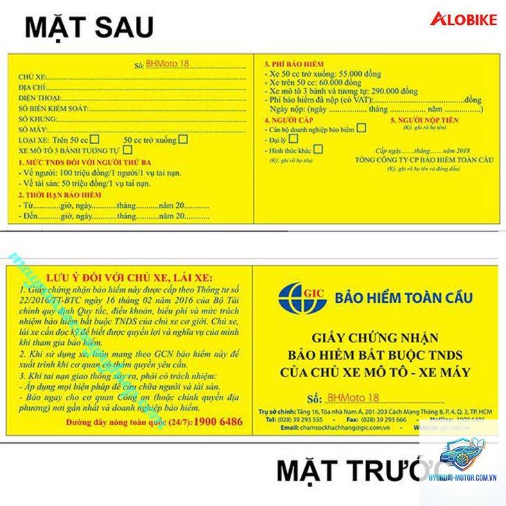 Mẫu giấy bảo hiểm xe máy - Hình 3