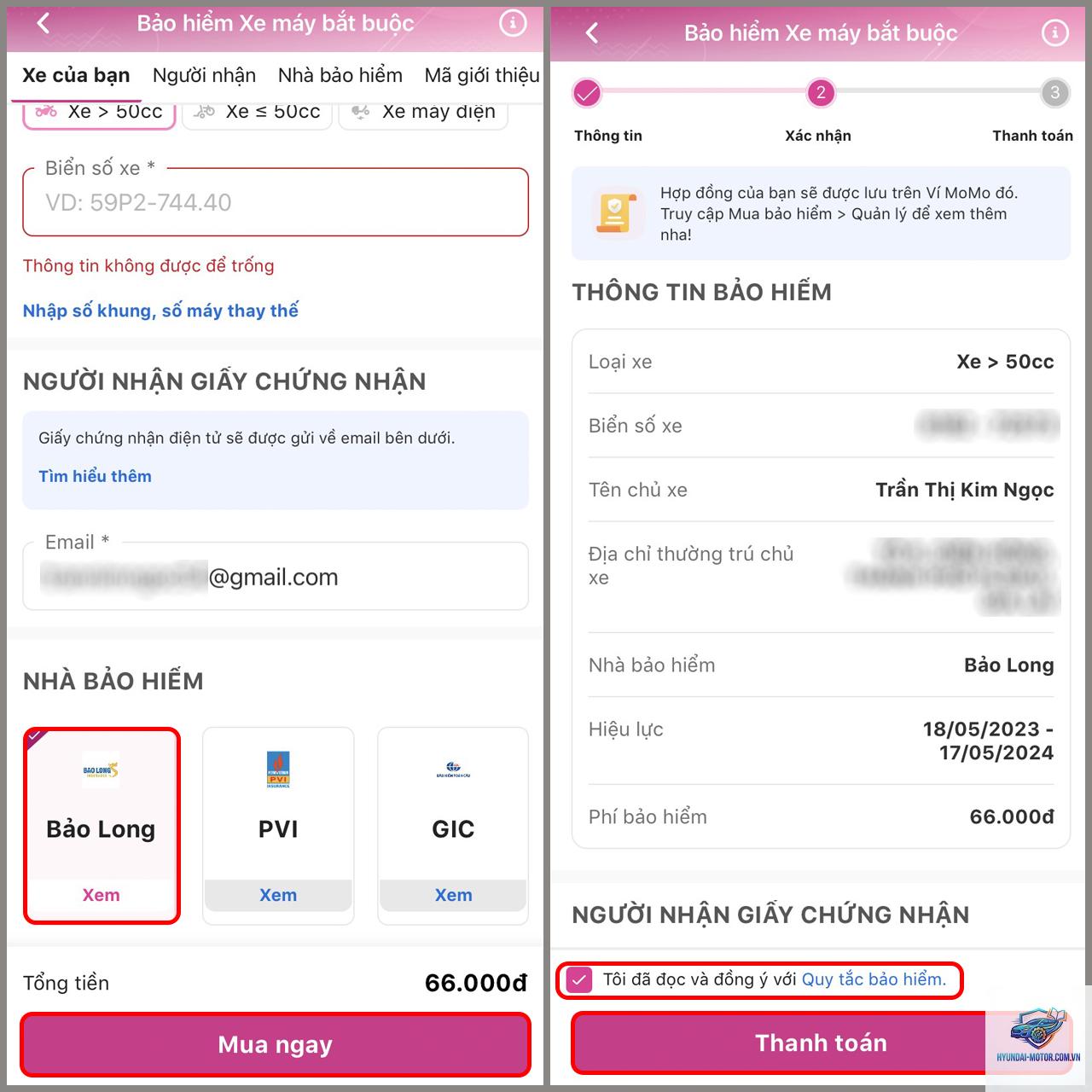 Mua bảo hiểm xe máy online - Hình 4