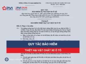 Quy tắc bảo hiểm vật chất xe