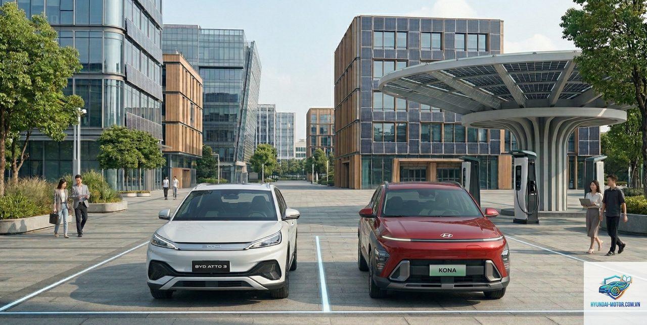 So sánh BYD Atto 3 và Hyundai Kona Electric - Hình 3