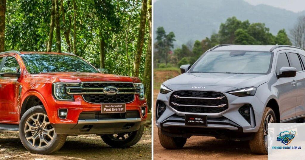 So sánh Ford Everest và Isuzu mu-X