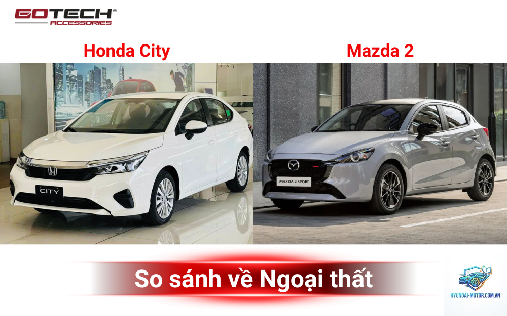 So sánh Honda City và Mazda2 Sedan - Hình 1