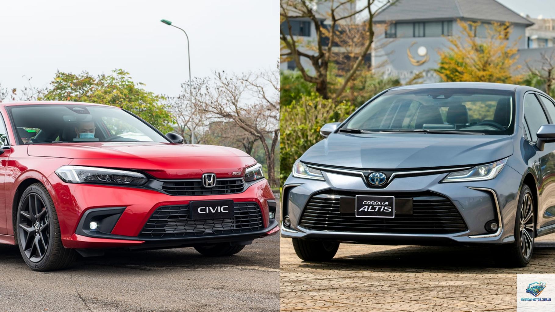 So sánh Honda Civic và Toyota Corolla Altis - Hình 1
