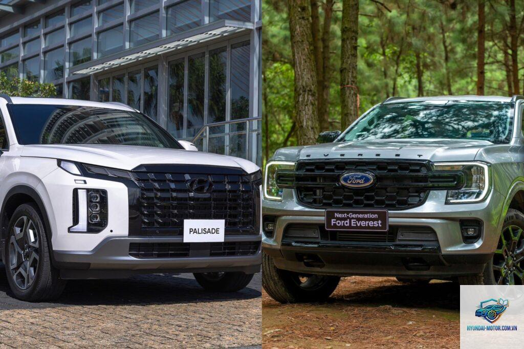 So sánh Hyundai Palisade và Ford Everest