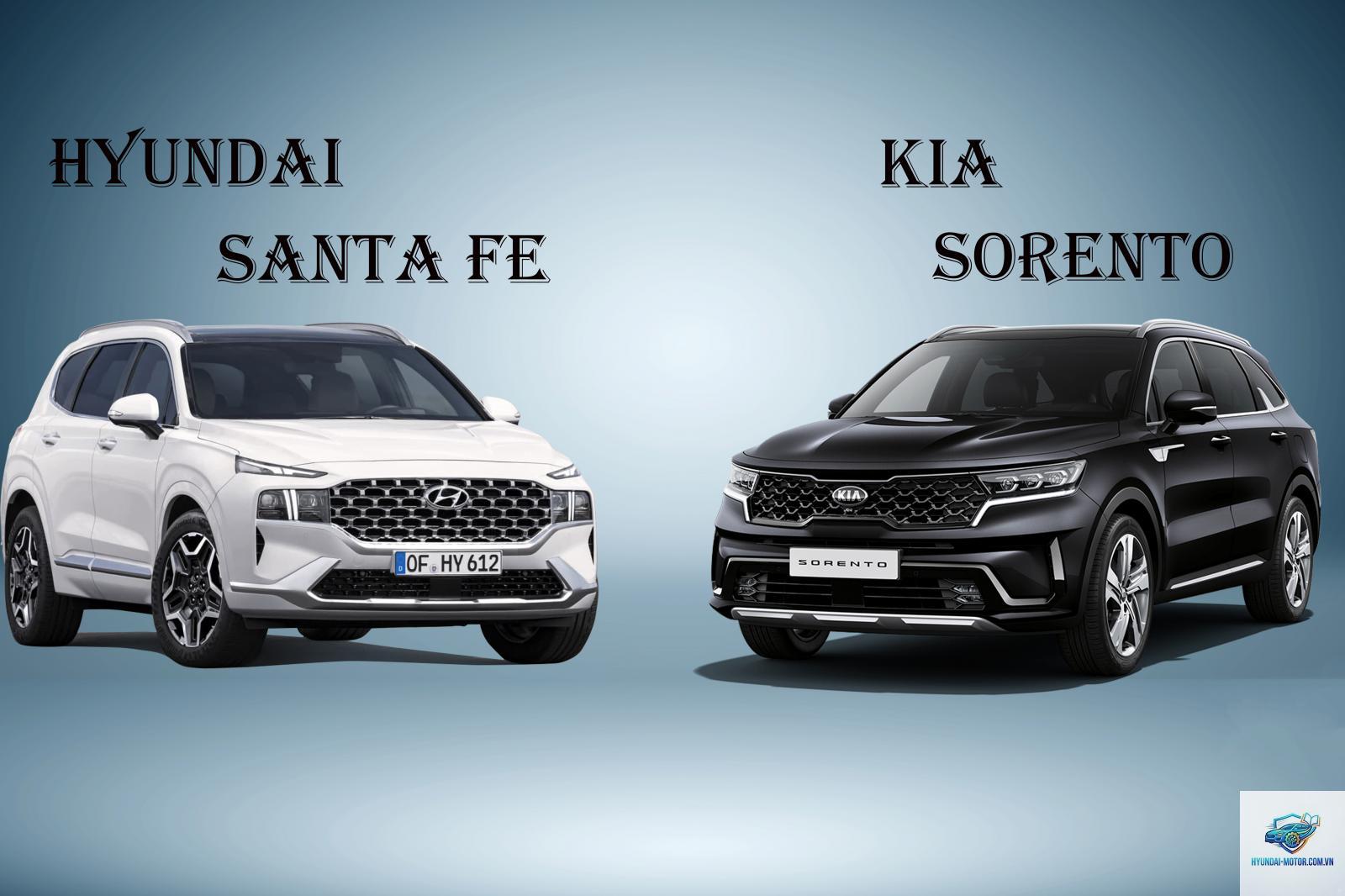 So sánh Kia Sorento và Hyundai Santa Fe - Hình 1
