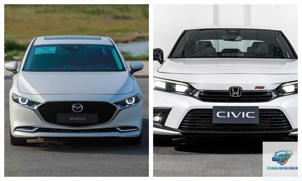 So sánh Mazda3 và Honda Civic