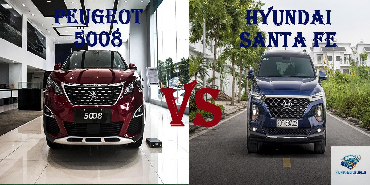 So sánh Peugeot 5008 và Hyundai Santa Fe - Hình 1