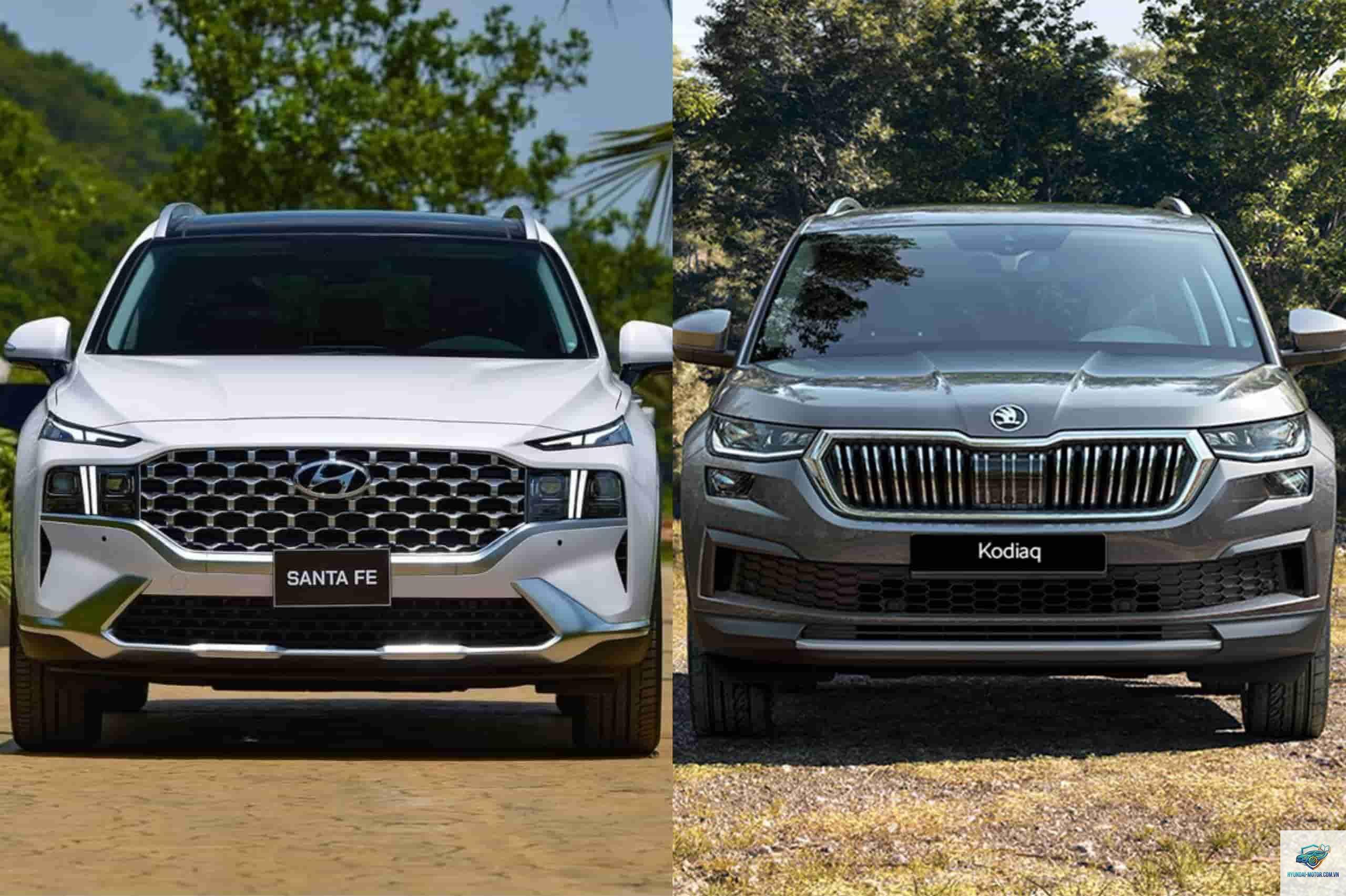 So sánh Skoda Kodiaq và Hyundai Santa Fe - Hình 2