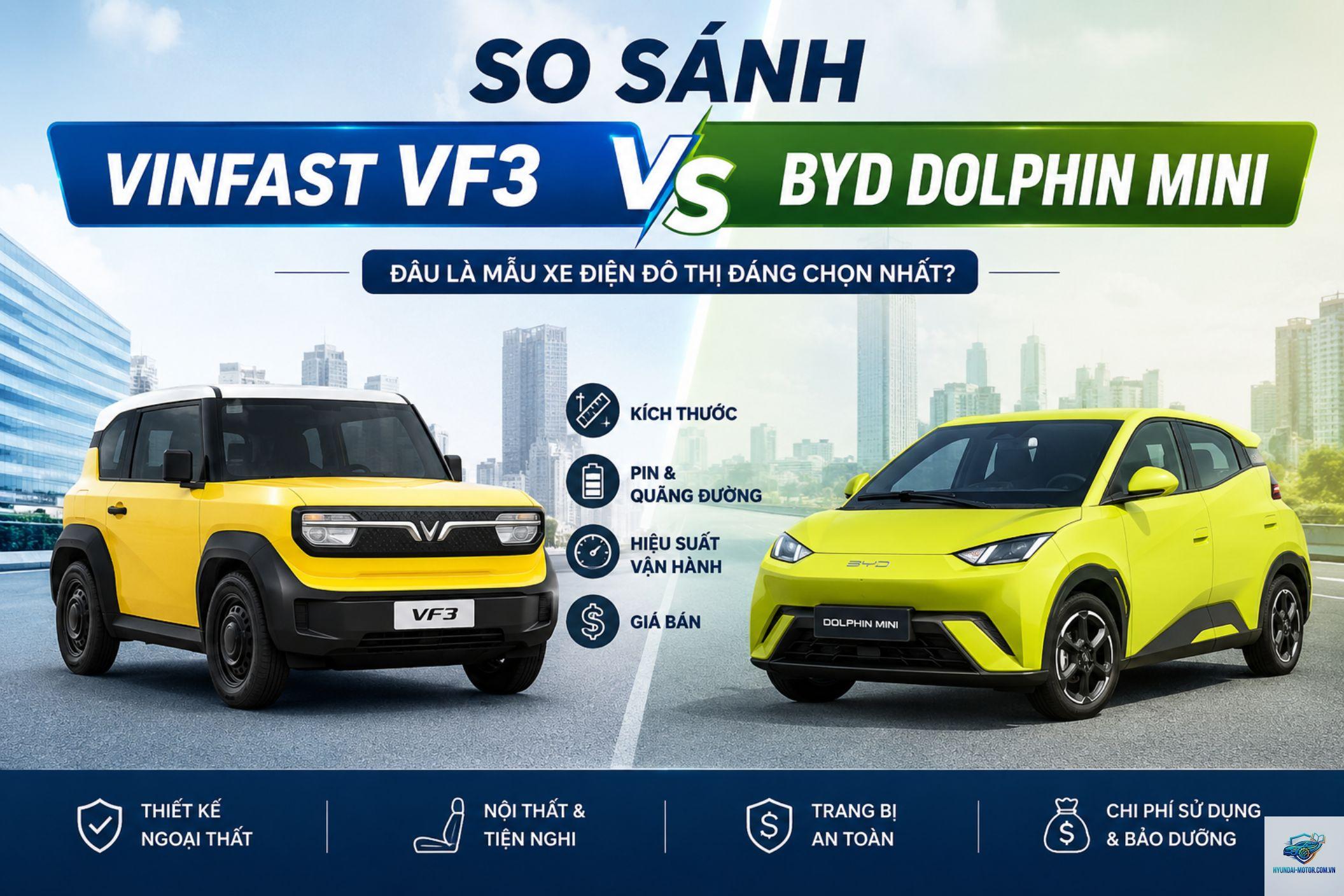 So sánh VinFast VF 3 và BYD Dolphin Mini - Hình 1