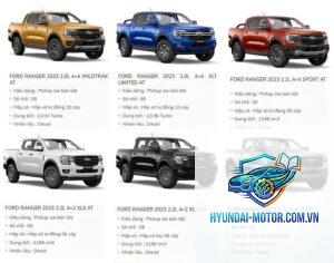 So sánh các đời Ford Ranger