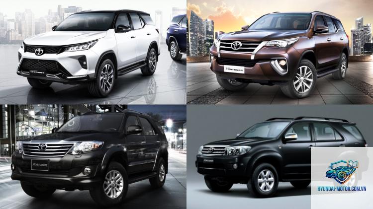 So sánh các đời Toyota Fortuner - Hình 1