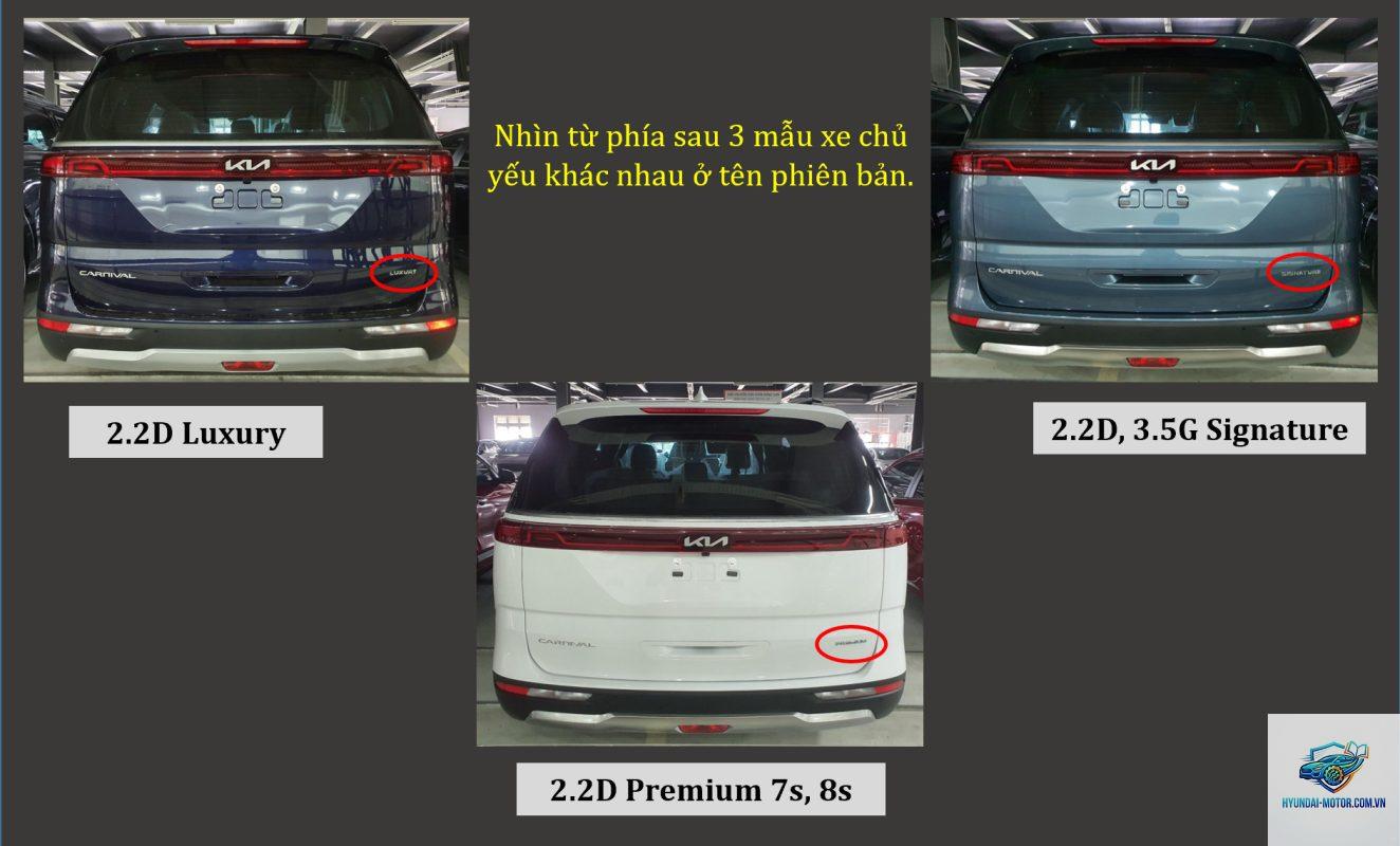 So sánh các phiên bản Kia Carnival - Hình 3