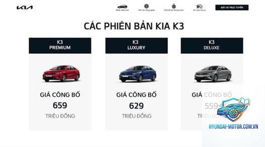 So sánh các phiên bản Kia K3 - Hình 2
