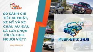 So sánh xe châu Âu và xe Nhật