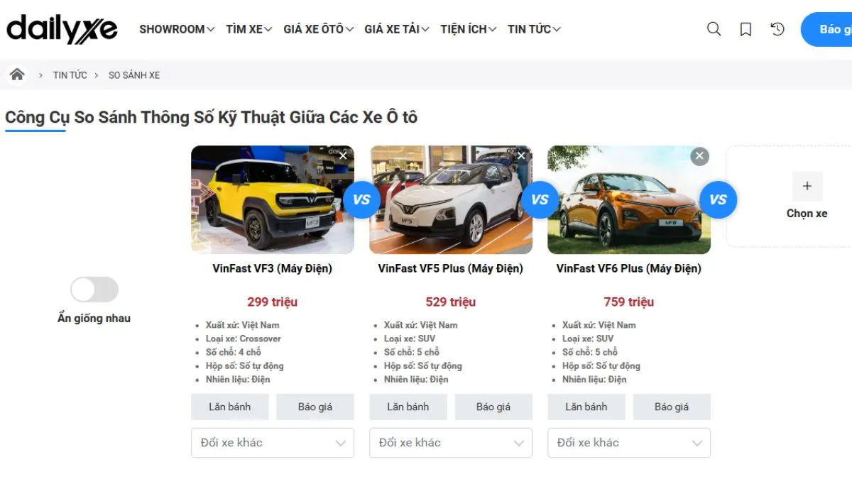 So sánh xe kinh doanh dịch vụ - Hình 4
