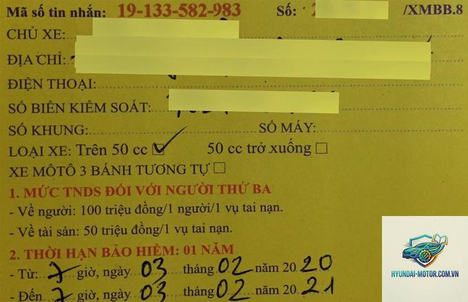 Sửa thông tin trên bảo hiểm xe