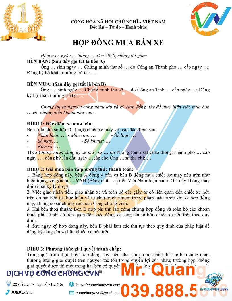 hợp đồng mua bán xe - Hình 4
