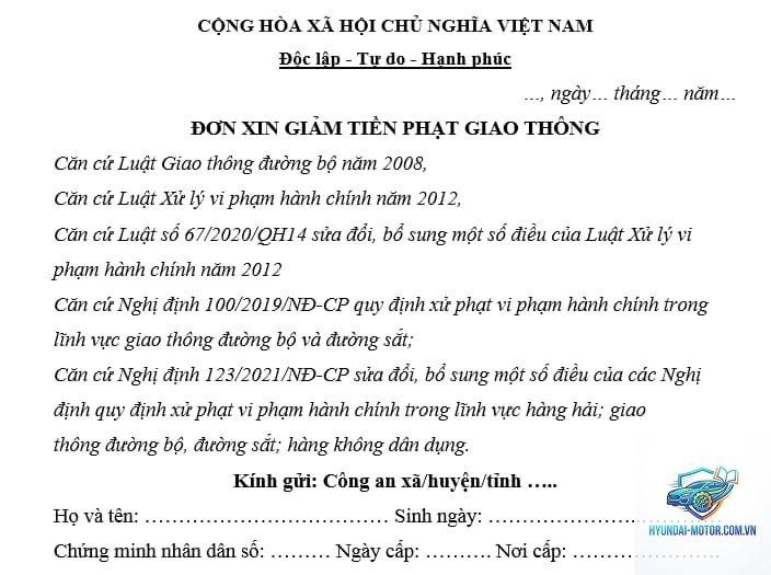 xin giảm tiền phạt - Hình 2