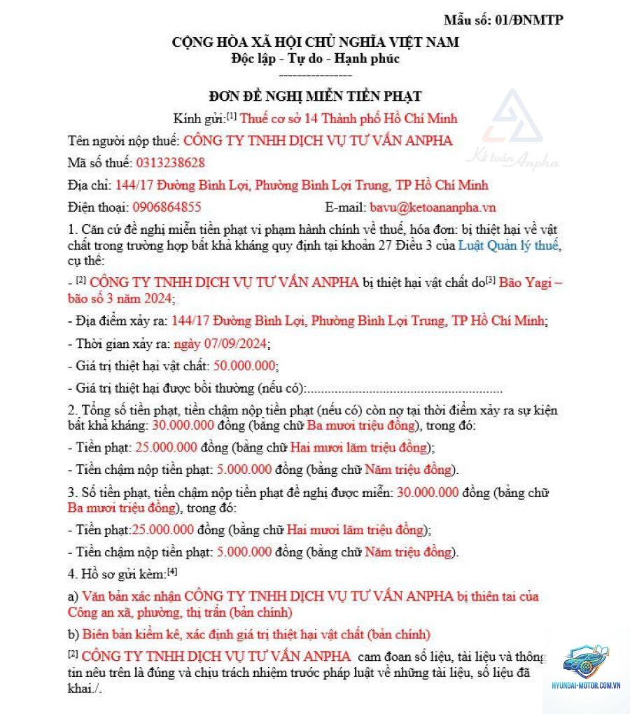 xin giảm tiền phạt - Hình 3